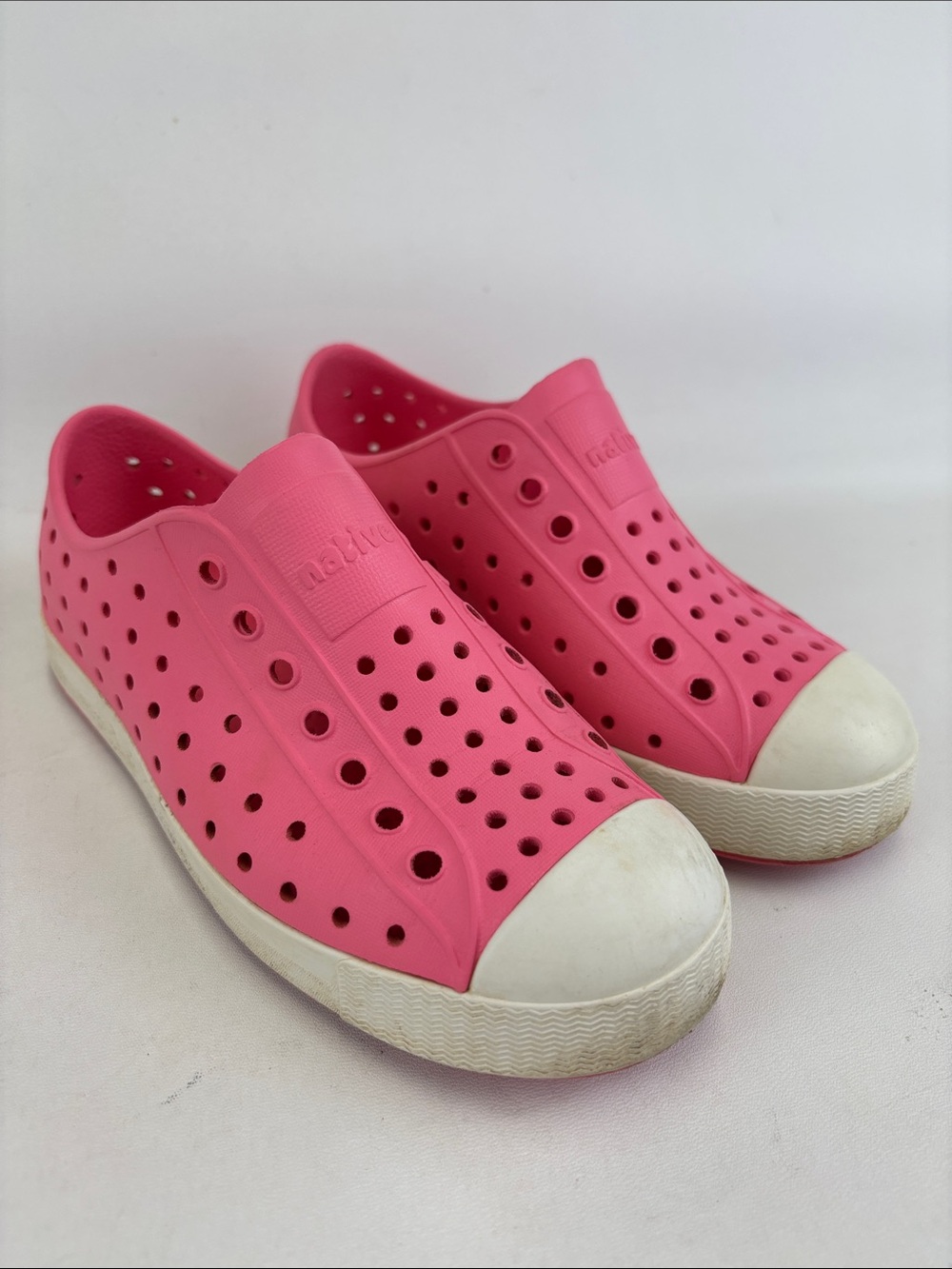 NATIVE Jefferson Kids' Slip-on in Pink Lightweight Sugarlite Size C13